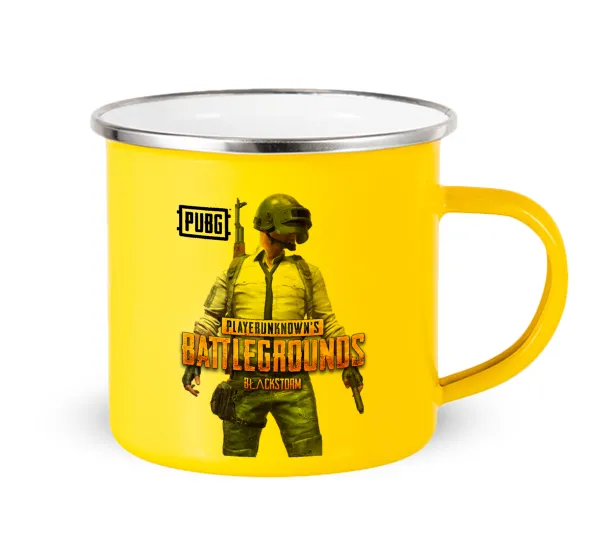 PUBG battleground royale — Yellow Enamel Metallic Cup 360ml