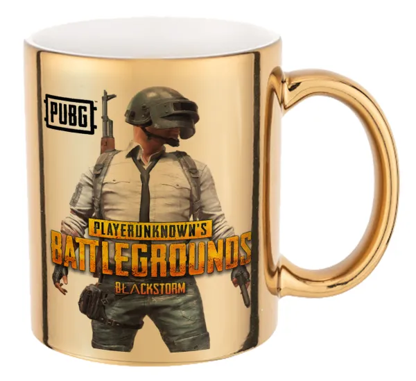 PUBG battleground royale — Κούπα κεραμική, χρυσή καθρέπτης, 330ml