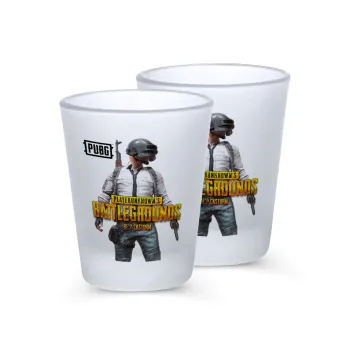 PUBG battleground royale, Σφηνοπότηρα γυάλινα 45ml του πάγου (2 τεμάχια)