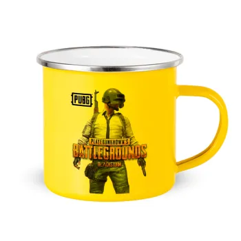 PUBG battleground royale, Yellow Enamel Metallic Cup 360ml