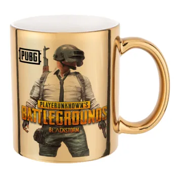 PUBG battleground royale, Mug ceramic, gold mirror, 330ml