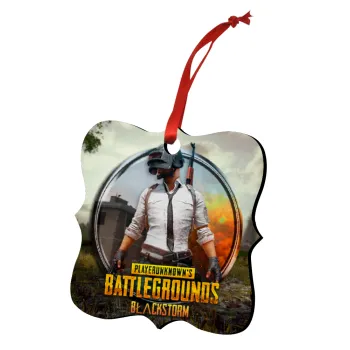 PUBG battleground royale, Christmas ornament polygon wooden 7.5cm