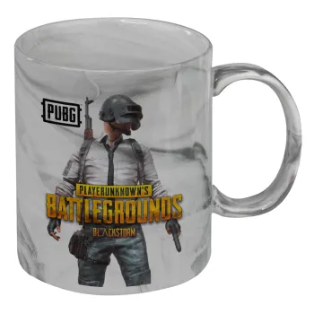 PUBG battleground royale, Mug ceramic marble style, 330ml