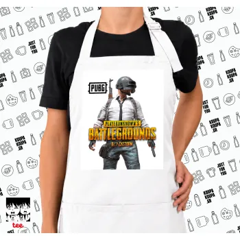 PUBG battleground royale, Ποδιά μακριά Σεφ ολόσωμη με τσέπες white (ΕΝΗΛΙΚΩΝ)