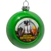 Green Christmas tree ornament bauble 8cm