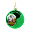 Green Christmas tree ornament ball 8cm