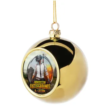 PUBG battleground royale, Golden Christmas tree ball ornament 8cm