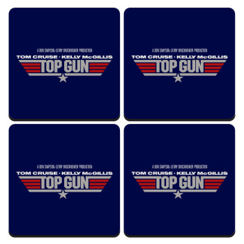 Top Gun, ΣΕΤ 4 Σουβέρ ξύλινα τετράγωνα (9cm)
