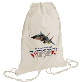 Top Gun, Backpack bag GYMBAG natural (28x40cm)