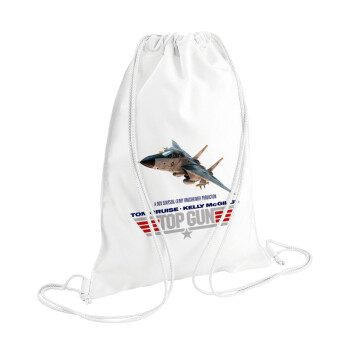 Top Gun, Τσάντα πλάτης πουγκί GYMBAG λευκή (28x40cm)
