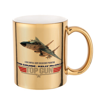 Top Gun, Mug ceramic, gold mirror, 330ml