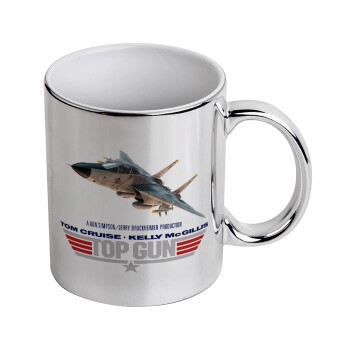 Top Gun, Mug ceramic, silver mirror, 330ml