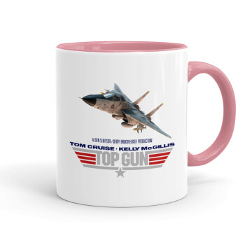 Top Gun, Mug colored pink, ceramic, 330ml