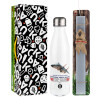 Easter candle, metallic white thermos bottle (500ml) & aromatic flat candle (30cm) (GRAY)