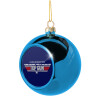 Blue Christmas tree ball ornament 8cm