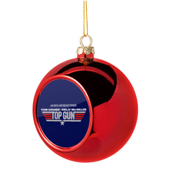 Top Gun, Χριστουγεννιάτικη μπάλα δένδρου Κόκκινη 8cm