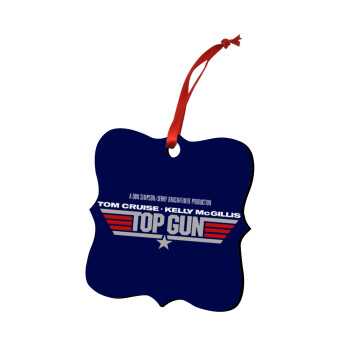 Top Gun, Χριστουγεννιάτικο στολίδι polygon ξύλινο 7.5cm