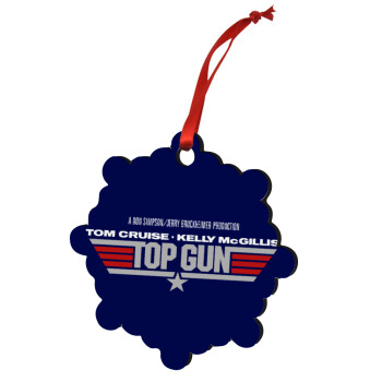 Top Gun, Christmas ornament snowflake wooden 7.5cm
