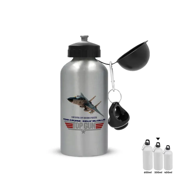 Top Gun — Metallic water jug, Silver, aluminum 500ml