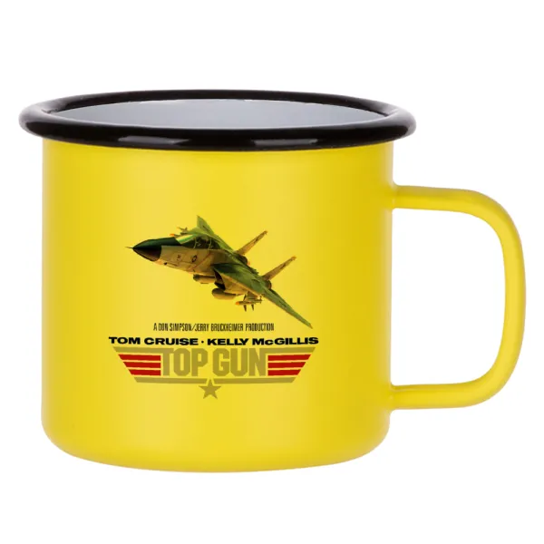 Top Gun — Κούπα Μεταλλική εμαγιέ ΜΑΤ Κίτρινη 360ml