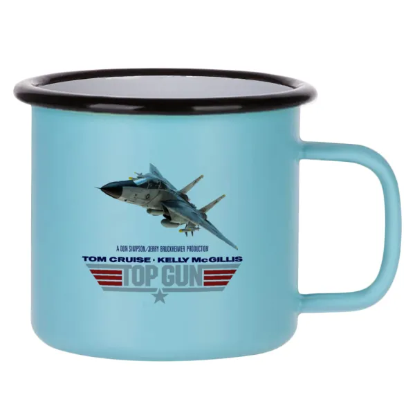 Top Gun — Κούπα Μεταλλική εμαγιέ ΜΑΤ σιέλ 360ml