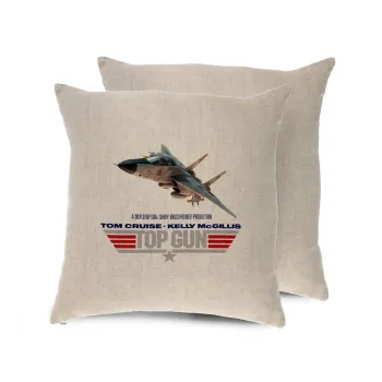 Top Gun, Μαξιλάρι καναπέ ΛΙΝΟ 40x40cm περιέχεται το  γέμισμα