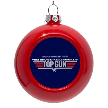 Top Gun, Red Christmas tree ornament bauble 8cm