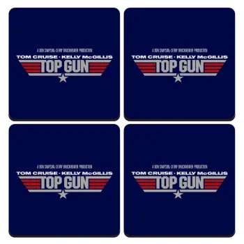 Top Gun, ΣΕΤ 4 Σουβέρ ξύλινα τετράγωνα (9cm)