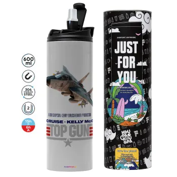 Top Gun, Tumbler stainless steel GREY 600ml