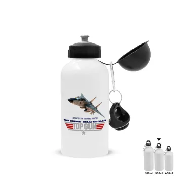 Top Gun, Metal water bottle, White, aluminum 500ml