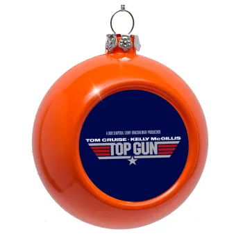 Top Gun, Orange Christmas tree ornament bauble 8cm