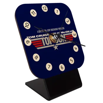 Top Gun, Επιτραπέζιο ρολόι σε φυσικό ξύλο (10cm)