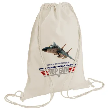 Top Gun, Τσάντα πλάτης πουγκί GYMBAG natural (28x40cm)