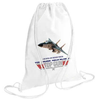 Top Gun, Backpack pouch GYMBAG white (28x40cm)