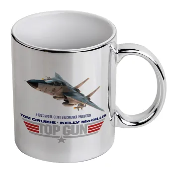 Top Gun, Mug ceramic, silver mirror, 330ml