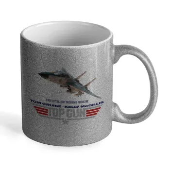 Top Gun, Κούπα Ασημένια Glitter που γυαλίζει, κεραμική, 330ml