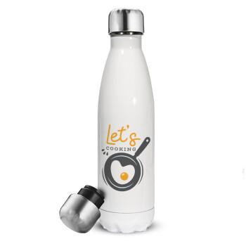 Let's cooking, Metal mug thermos White (Stainless steel), double wall, 500ml