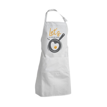 Let's cooking, Ποδιά Σεφ Ολόσωμη Ενήλικων (με ρυθμιστικά και 2 τσέπες)