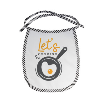 Let's cooking, Σαλιάρα μωρού αλέκιαστη με κορδόνι Μαύρη