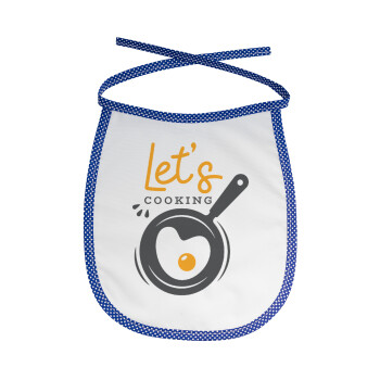 Let's cooking, Σαλιάρα μωρού αλέκιαστη με κορδόνι Μπλε