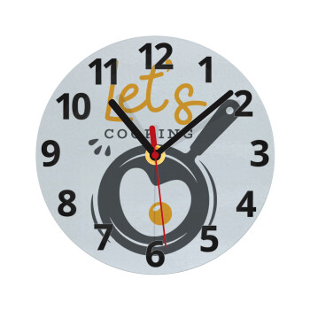 Let's cooking, Ρολόι τοίχου γυάλινο (20cm)