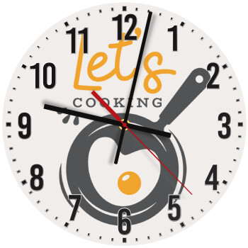 Let's cooking, Ρολόι τοίχου ξύλινο (30cm)