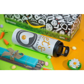 Let's cooking, Easter candle,Travel Tumbler 2 Lids, with metal straw & cleaning brush & aromatic flat candle (30cm) (BLUE)