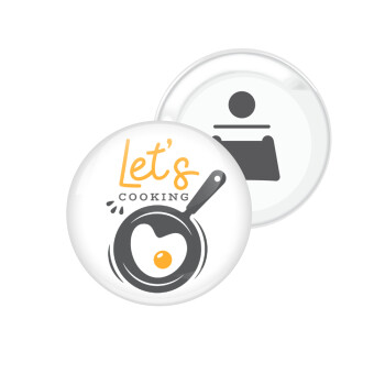 Let's cooking, Μαγνητάκι και ανοιχτήρι μπύρας στρογγυλό διάστασης 5,9cm