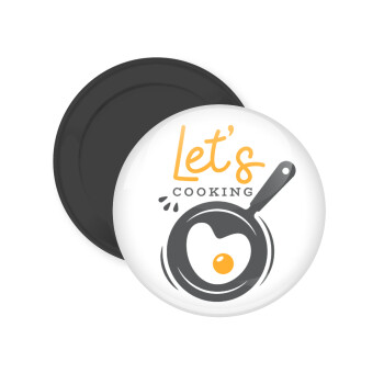 Let's cooking, Μαγνητάκι ψυγείου στρογγυλό διάστασης 5cm