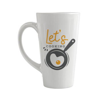 Let's cooking, Κούπα κωνική Latte Μεγάλη, κεραμική, 450ml