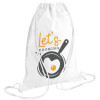 Backpack pouch GYMBAG white (28x40cm)