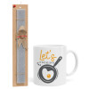 Easter Set, Ceramic Cup (330ml) & Easter aromatic flat candle (30cm) (GRAY)