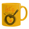 Ceramic coffee mug yellow, 330ml