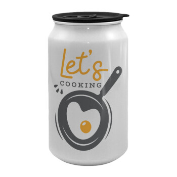 Let's cooking, Κούπα ταξιδιού μεταλλική με καπάκι (tin-can) 500ml